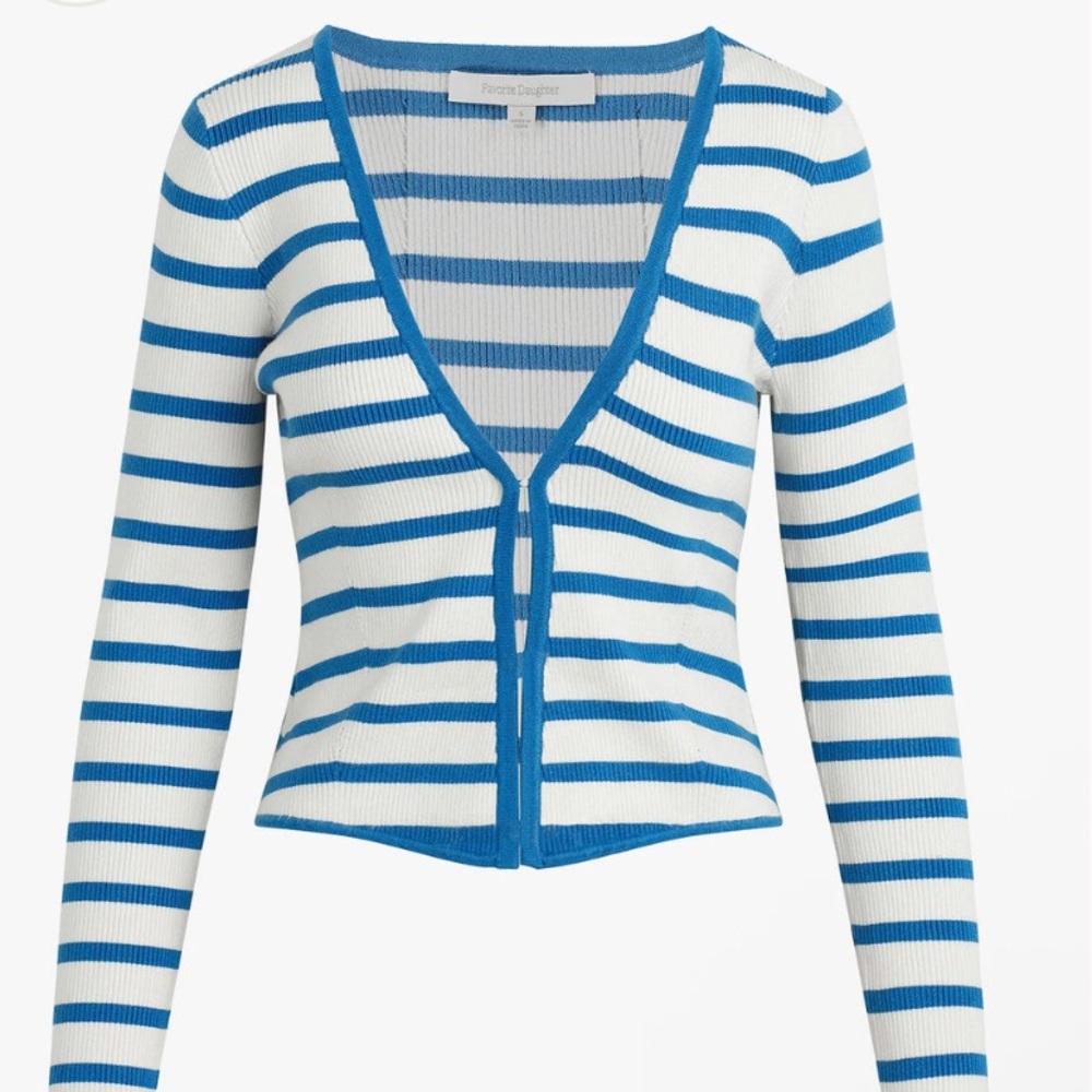 Favorite Daughter The Caroline Stripe Crop Cardigan